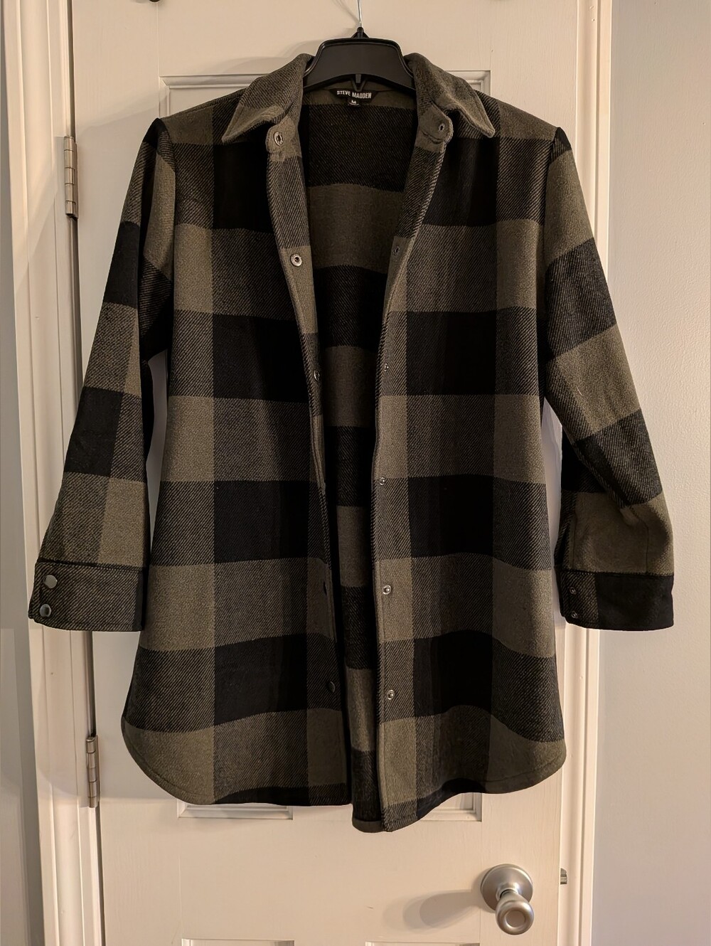 Steve Madden Black & Green Plaid Shacket
